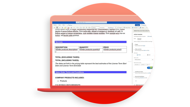 Adding tables and list tags