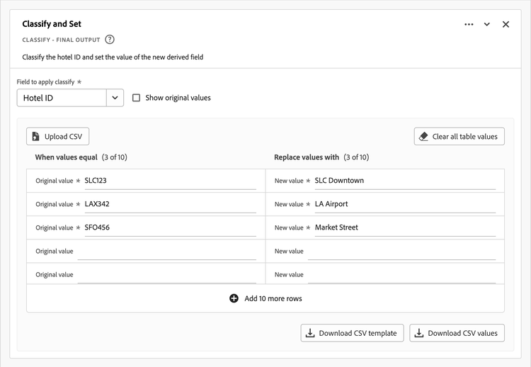 Screenshot of the Classify rule 1