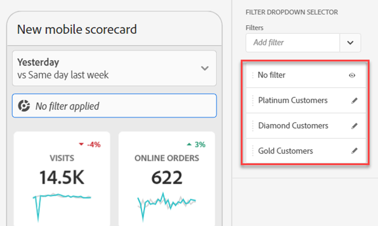 Build segments for filter