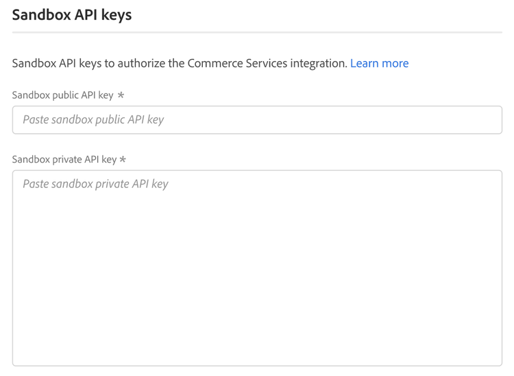 Sandbox API Key