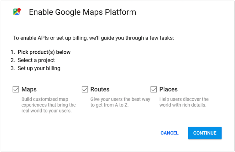 Google Maps Platform for your Key