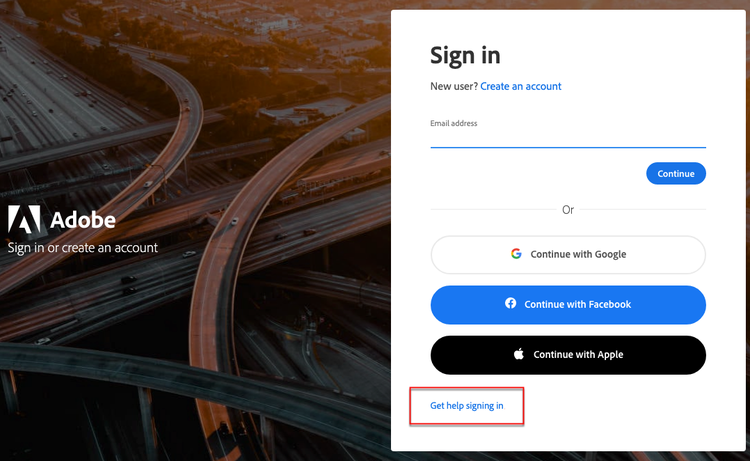 Get help signing in