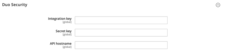 Security configuration - Duo