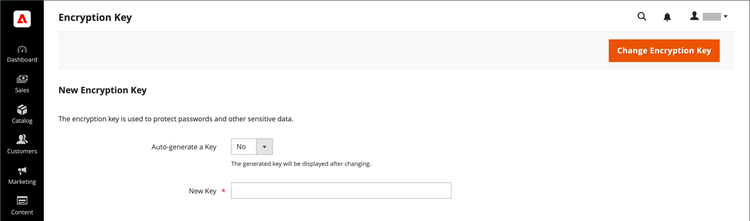 System encryption key