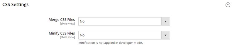 Advanced configuration - CSS settings