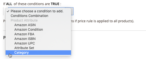 Price rule condition - line 2, part 2