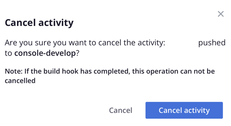 Cancel activity