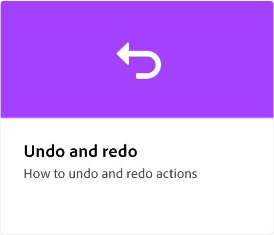 Undo and redo