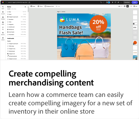 Create compelling merchandising content