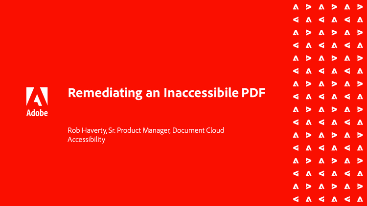 Remediating an inaccessible PDF