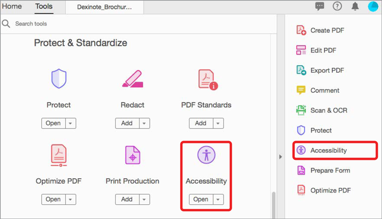 Accessibility Step 1