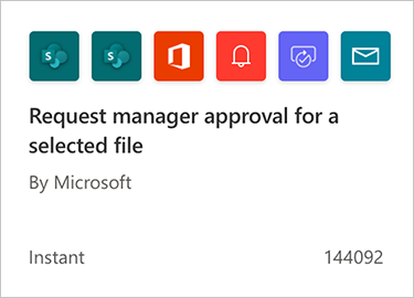 Screenshot of selecting Request manager approval for a selected file