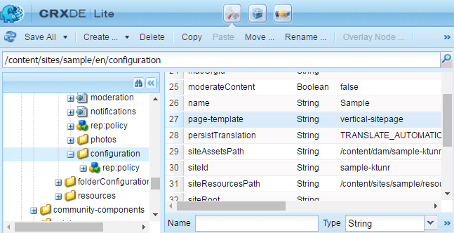 crxde-siteconfiguration