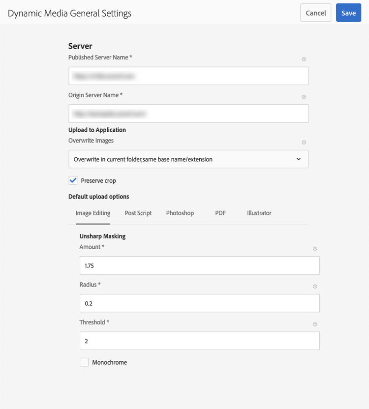 DM general settings