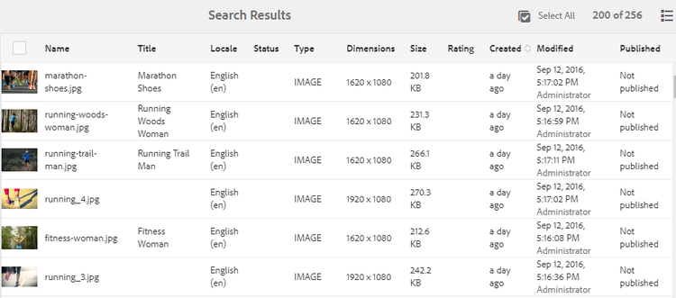 Sortable column for date created