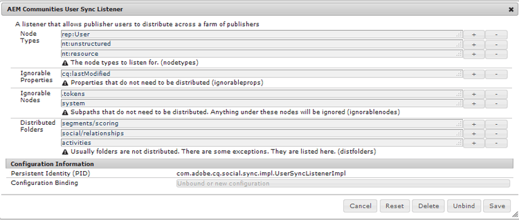 AEM Communities User Sync Listener