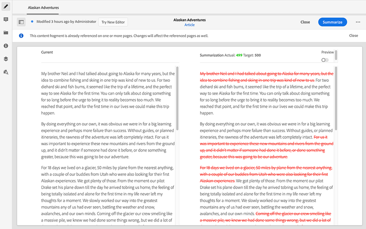 summarization comparison