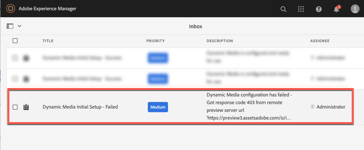 Dynamic Media setup failed