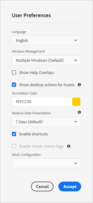 Enable desktop actions to use as shortcut when working with desktop app