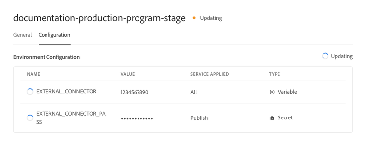 Updating variables