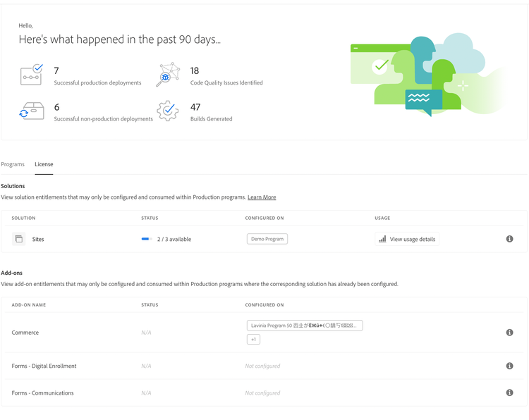 License Dashboard