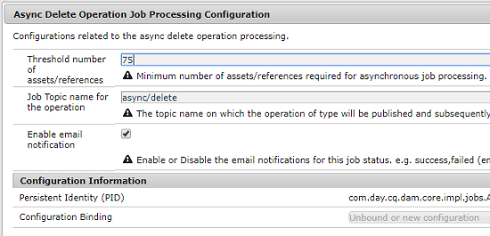 Asset delete threshold