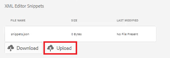 Upload Snippets