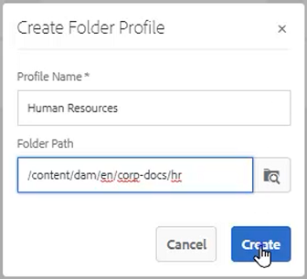 Create Folder Profile