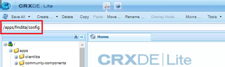 CRXDE Lite Config Node