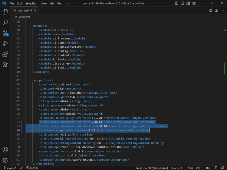 Mention latest version of Forms Core Components