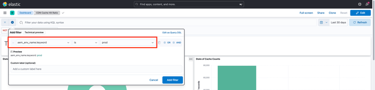 Add Filter - Kibana Dashboard