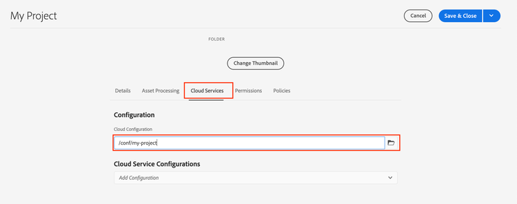 Set Cloud Config