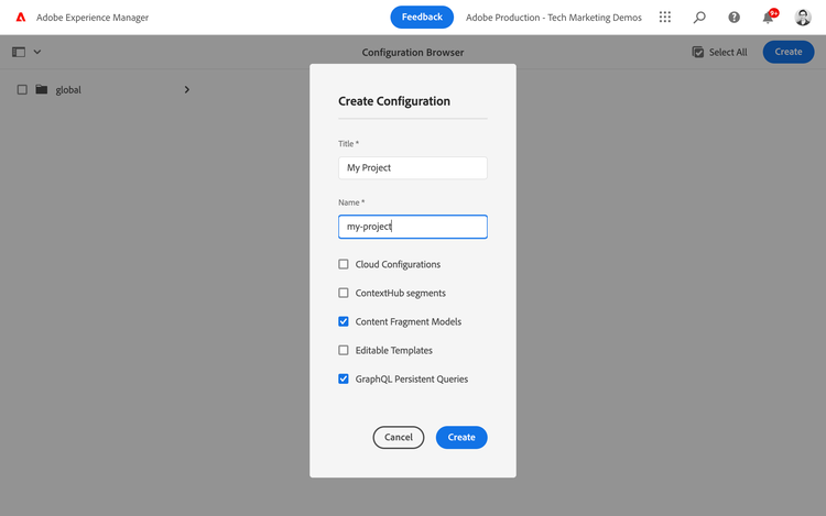 My Project Configuration