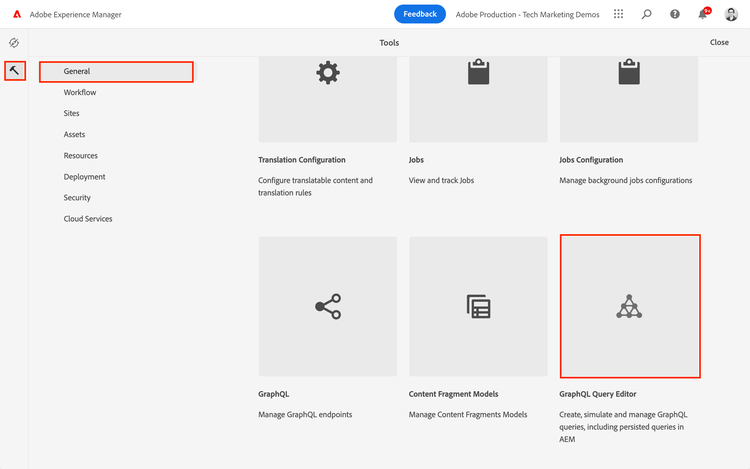 Navigate to the GraphiQL IDE