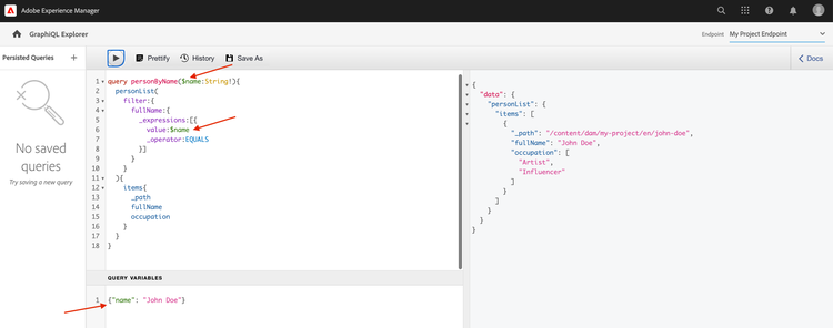 Use Query Variables to filter