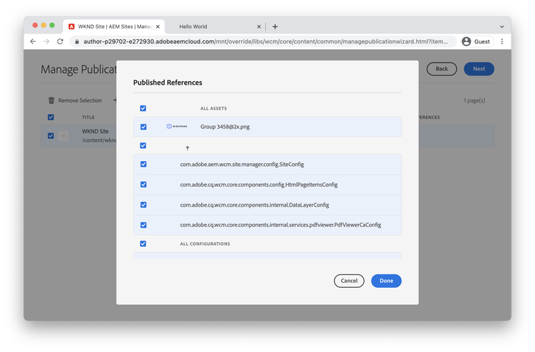 Publish references