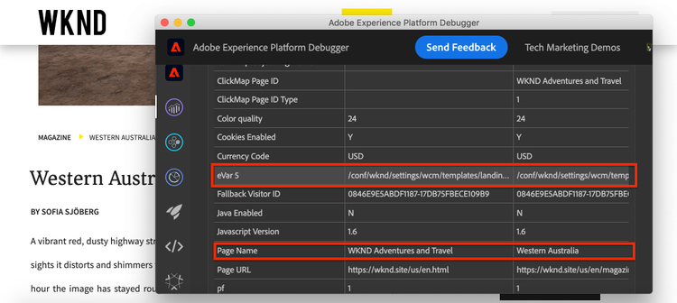 Page Data Tracking