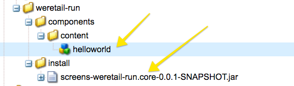 Representation of the ui.apps code in CRXDE Lite