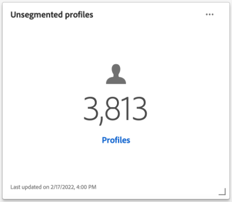 The Unsegmented Profiles widget.