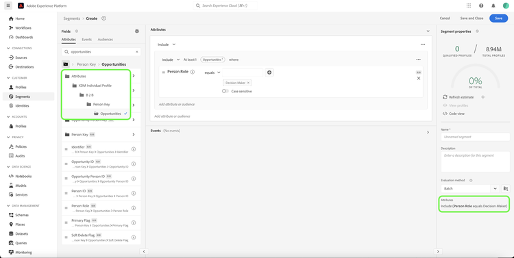 UI displaying example 1 settings