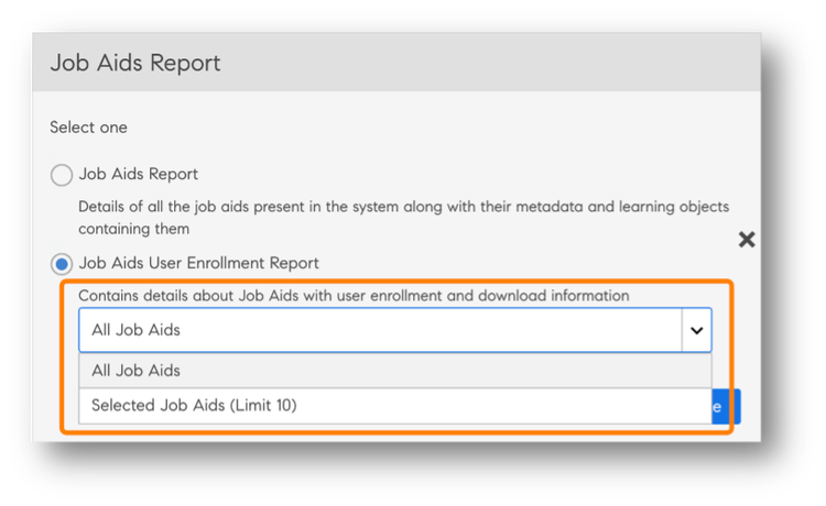 job aids report