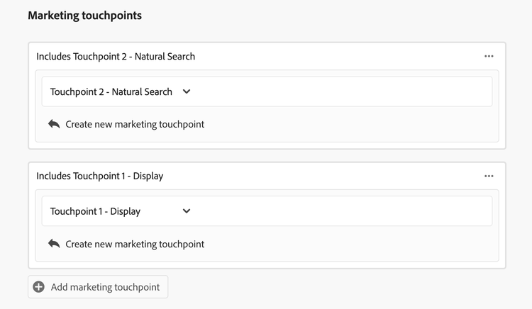 Model - marketing touchpoints-step