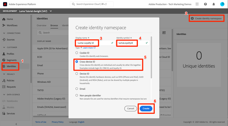 Create Namespaces