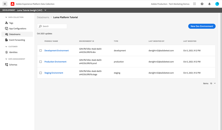 Each Edge Configuration can have multiple environments