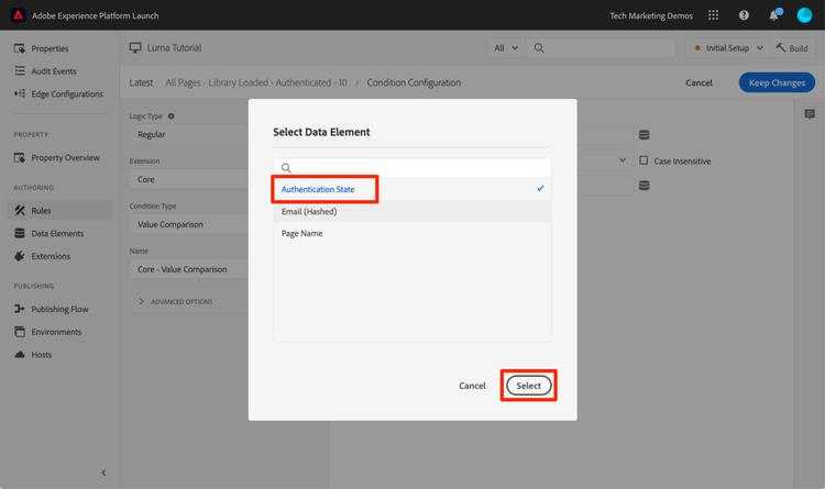 set the authentication state