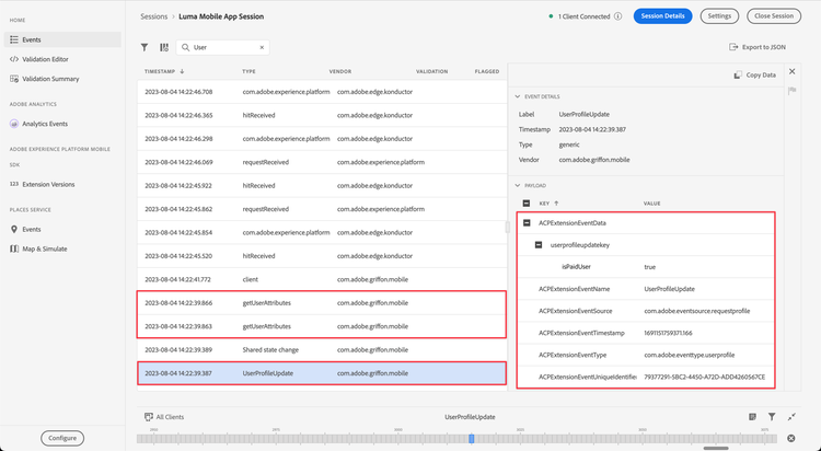 validate profile