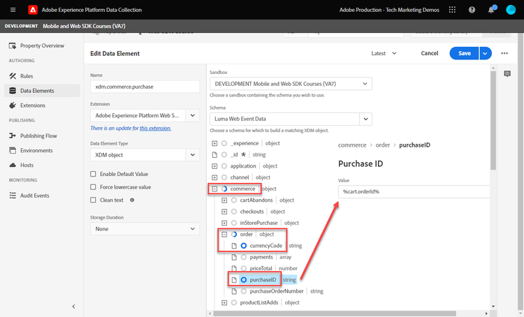 Setting purchaseID for Analytics