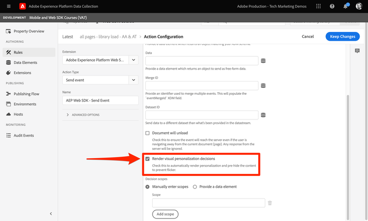 Enable rendering visual personalization decisions