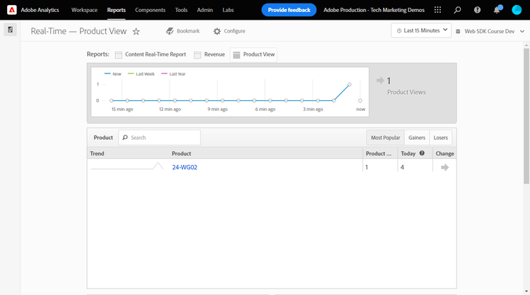 Real-Time Product Views