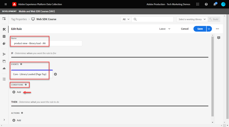 Analytics XDM rules